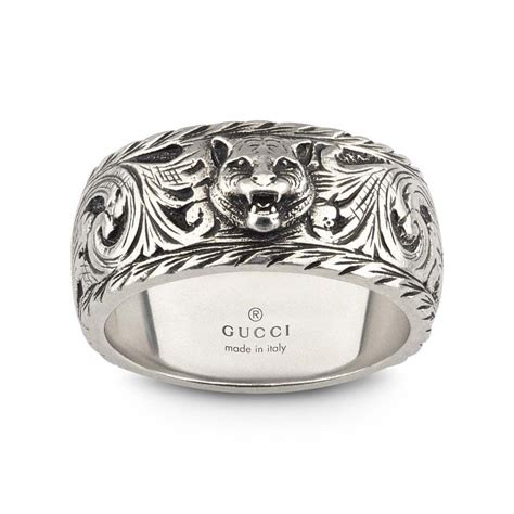 gucci wedding bands mens|gucci men's feline ring.